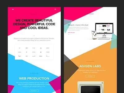 Agigen Redesign 2015 (WIP) agency agigen code design development labs production services web website