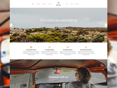 Growy Restyling (Header & Features) apps clean icon icons interface iphone mobile simple ui ux web