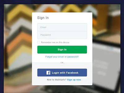 Login Page and User Panel form login pop up ui