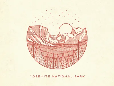 Yosemite Sevenly illustration national parks yosemite