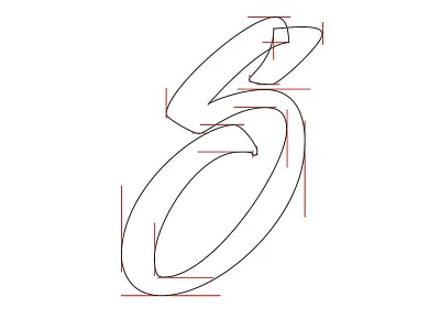 Anchor Points illustration lettering letters logo script type typography vector