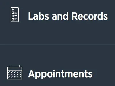 Slack For Healthcare - Slideout Navigation drawer hamburger healthcare ios mobile navigation