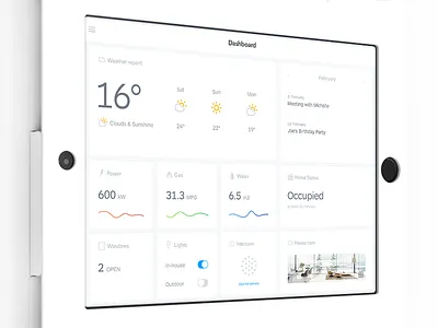 Home Control Dashboard app control dashboard home ipad monitor weather