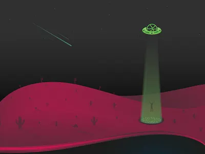 The Chosen One aliens cactus camels chosen debut desert drafted gradient hills illustration invite new