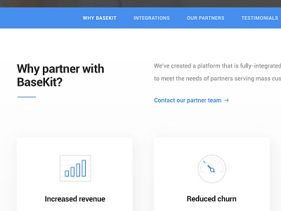 BaseKit Partner Page Design basekit icon partner typography web web layout