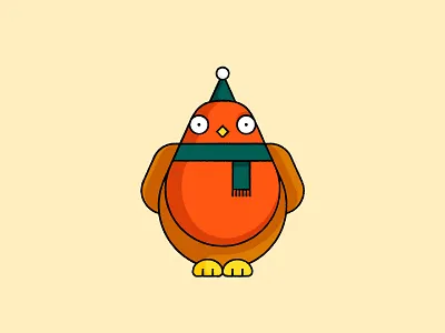 Robin bird character character design christmas christmas character christmas decorations clean festive flat flat graphics geometric geometric character holiday holidays illustration robin robin redbreast simple vector winter