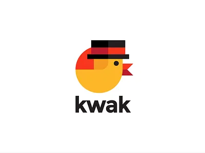 Kwak atrokhau cartoon character clean crisp design duck flat logo mascot minimal minimalist simple