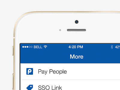 More Page banks ios more ui