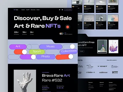 NFT Website Design art binance bitcoin blockchain branding crypto cryptocurrency design fintech graphic design nft nft marketplace nfts token uidex web 3.0 website