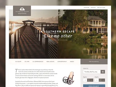 A Southern Escape comp design interactive pitch pitchwork travel ui union web
