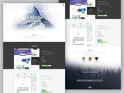 11beats 11beats forest home page lading page landing mountain nature portfolio studio ui web website
