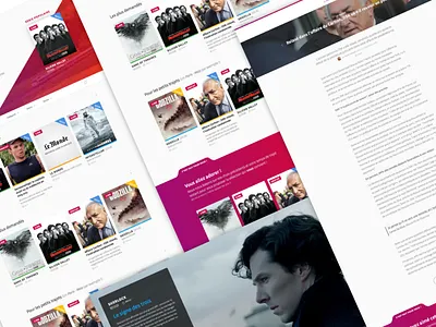 Media catalog for an offline stream service article catalog list movie product page single page sketchapp ui ux