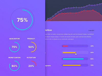 benchmark analytics benchmark blue charts dark dashboard slider stats tool ui violet web