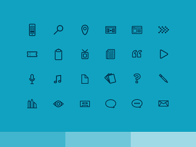 Your Move Icon Set email icons lines your move
