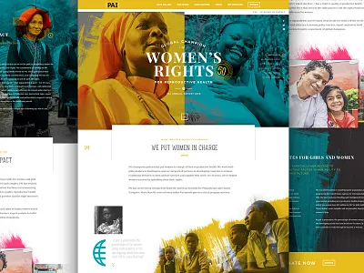 PAI Annual Report charity homepage humanitarian landing page rights web web design webpage website womens rights