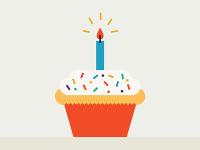 Infographic: Cupcake anniversary bird boots confetti coupons fun one year phone savings sprinkles