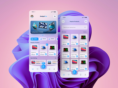 Gadget Shop App app computer design gadget app gadget online shop gadget shop jabel landing design landing page laptop ui ux