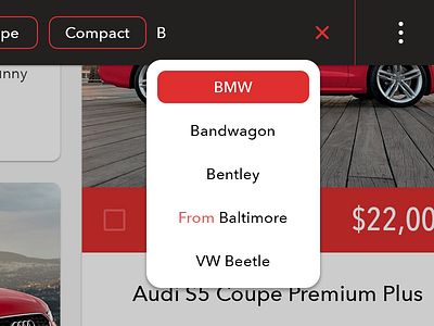 Moto Vouch Search app cart chat counter ios item marketplace touch ui ux