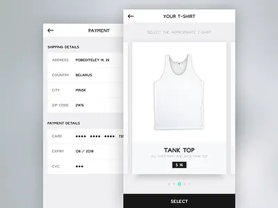 Store Ui app card cards ios light minimal payment store ui