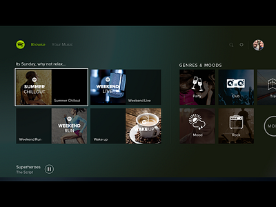 Spotify for PlayStation playstation spotify ui ux