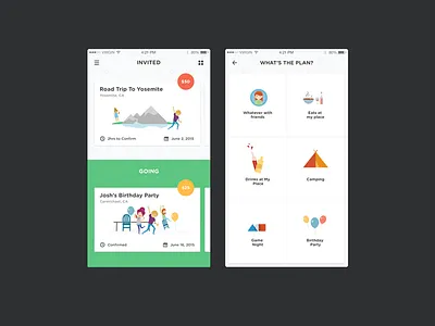 Events With Friends design events ios mobile party planning with friends