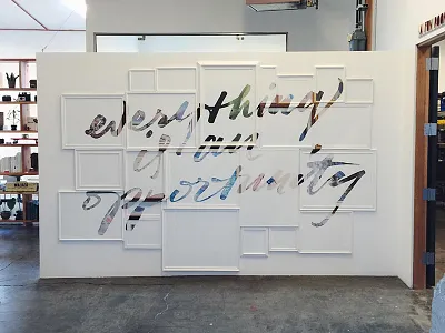 Mural, Finished. brush expressive lettering mural typography
