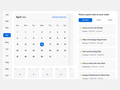 Calendar Design app calendar clean date design light minimal popular productdesigner reminder time trend trends trendy ui ui design uidesigner uiuxdesigner ux