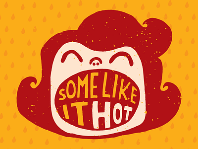 Hot illustration menu poster