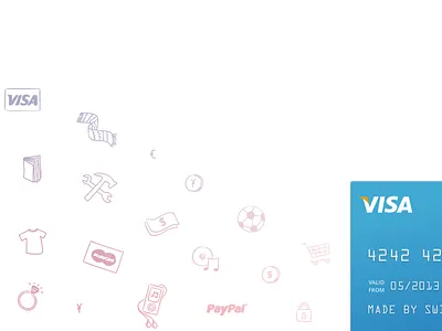 Chec 2.0 Landing credit cards ecommerce icons payments visa