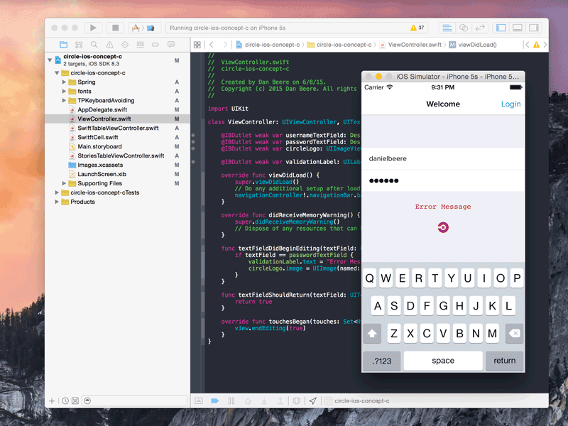 Swift Prototype auto layout circleci gif ios mobile prototype swift ui ux view controller wip xcode