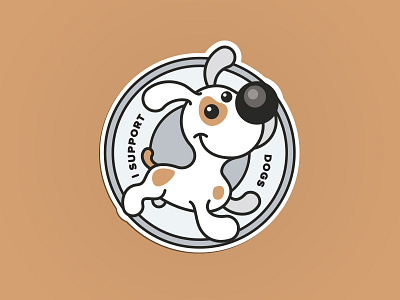 I Support Dogs - Sticker cover dog laptop pets phone skin sticker stickerspub support