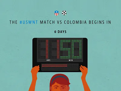 LIVE Gameday Countdown cup fifa goals illustration responsive soccer squad states texture united uswnt world