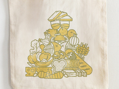 True Foods Swag Bag anti inflammatory food pyramid food illo illustration timothy brennan vector