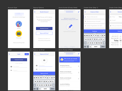 Flow (Sneak Peak) blue delivery madeintoronto minimal pickup saas service sneak peak toronto uber ui ux