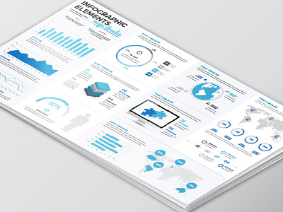[Freebie] Clean Set of Infographics download elements free freebie graphic illustrator info infographic infographics presentation template