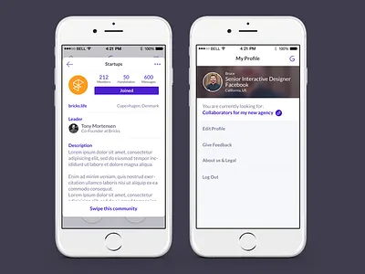 Grip Update community grip mobile popup profile. join