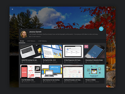 User Profile - Material design dark material design ui user profile