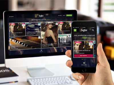 The new Sajilni design flat grid interface iphone minimal mobile modern responsive simple ui ux