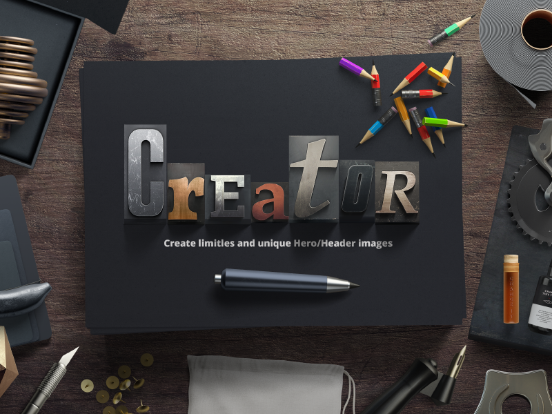 I am Creator branding assets branding mockup branding templates header image header psd hero hero image mock up mockups psd psd mockup scene generator