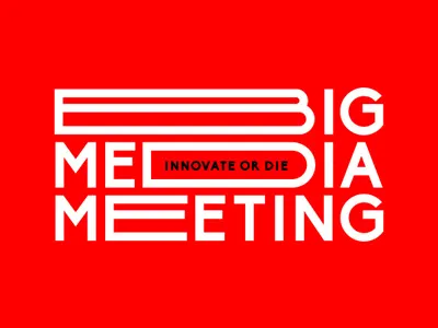 Big Media Meeting conference festival orange poster typo typography ukraine