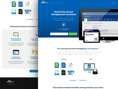 Eventday Preview eventday landing page ui ux web design