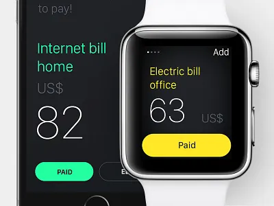 Small App for iPhone & Apple Watch app apple watch bills black ios iphone responsive san francisco