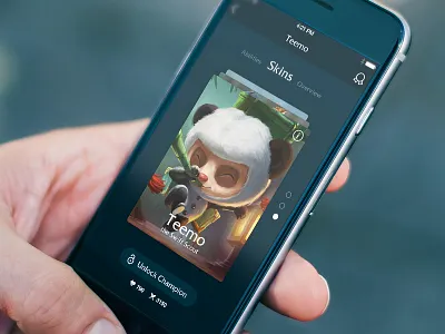 League of Legends App Concept app cards concept freebie game ios iphone league mobile psd ui