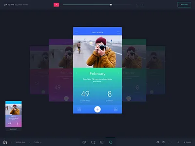InVision History Mode (Mobile) android app flat history invision iphone mobile mode prototyping ui ux web