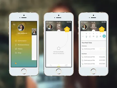 Sceptre Medical App - Dashboard app blood glucose ios measurement medical sugar tutorial ui ux
