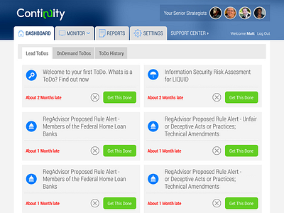 Continuity Control Platform app design finance responsive ui ux
