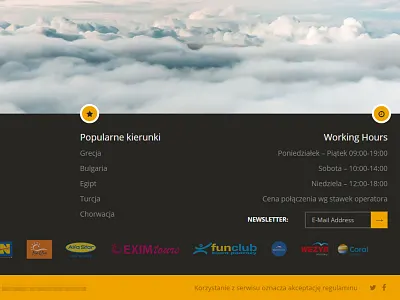 Travel website footer design 404 error footer travel web design