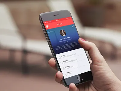 Profile Screen details information iphone profile
