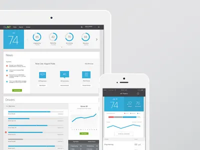 Glint Product Design art direction bold colors character glint hr mobile product design responsive design