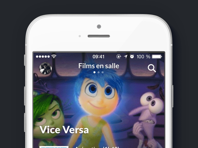 Pull to refresh animation bounce gauge interaction ios iphone movies pull refresh